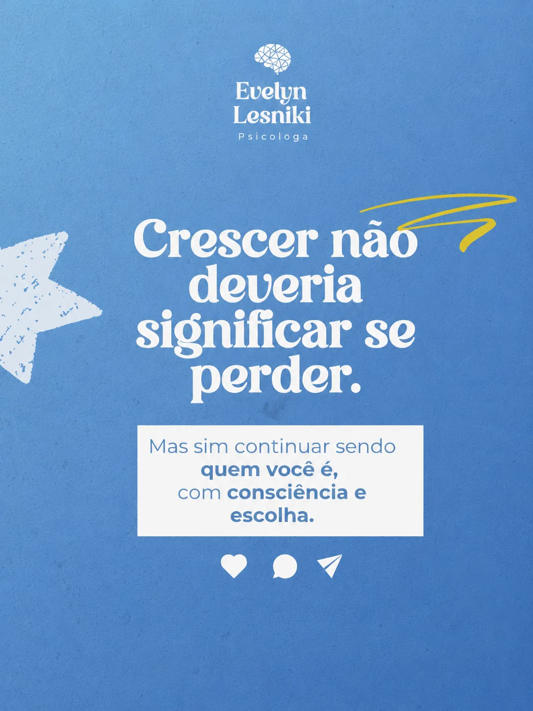 Publicação do Instagram da Evelyn Lesniki